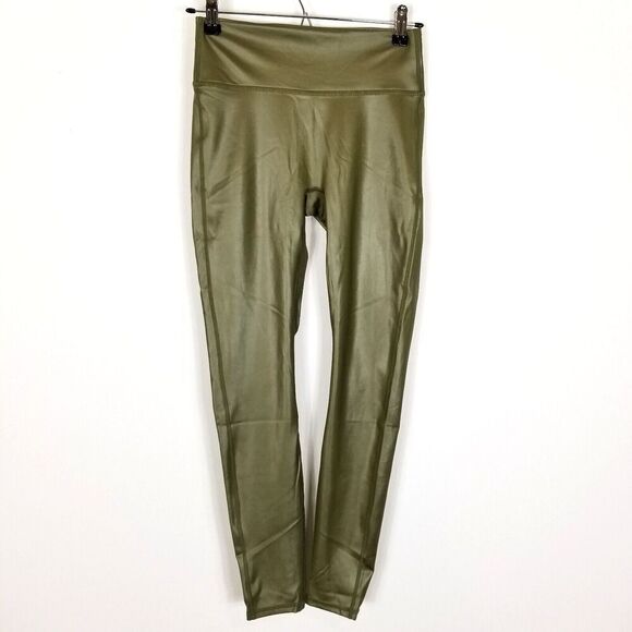 Fabletics Women Anywhere Motion365+ Shine High-Waisted Legging Size S Green Moss - Picture 1 of 9